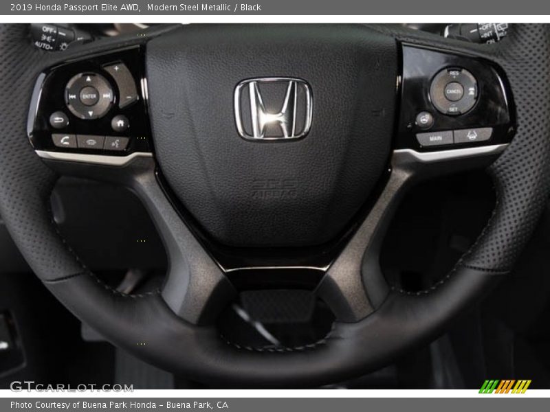 Modern Steel Metallic / Black 2019 Honda Passport Elite AWD