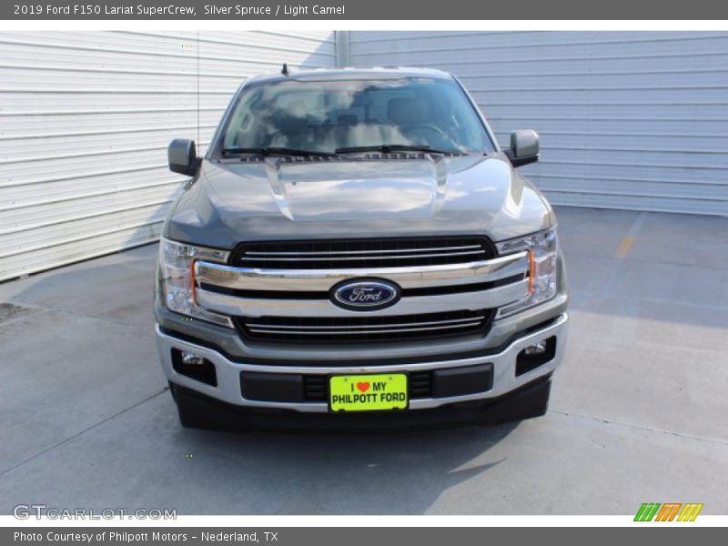 Silver Spruce / Light Camel 2019 Ford F150 Lariat SuperCrew