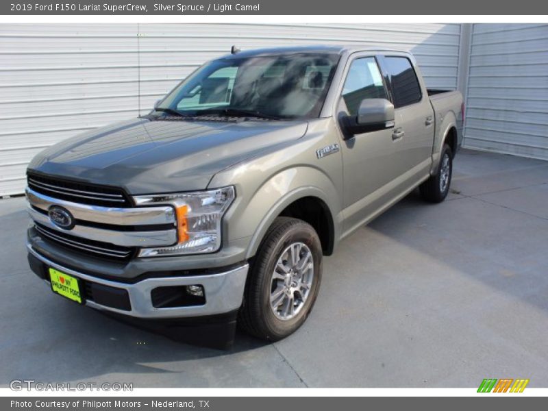 Silver Spruce / Light Camel 2019 Ford F150 Lariat SuperCrew