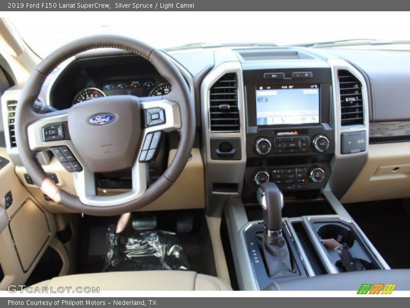 Silver Spruce / Light Camel 2019 Ford F150 Lariat SuperCrew