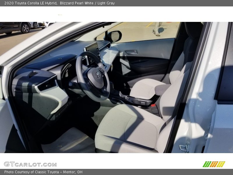 Blizzard Pearl White / Light Gray 2020 Toyota Corolla LE Hybrid