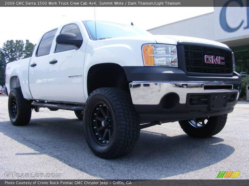 Summit White / Dark Titanium/Light Titanium 2009 GMC Sierra 1500 Work Truck Crew Cab 4x4