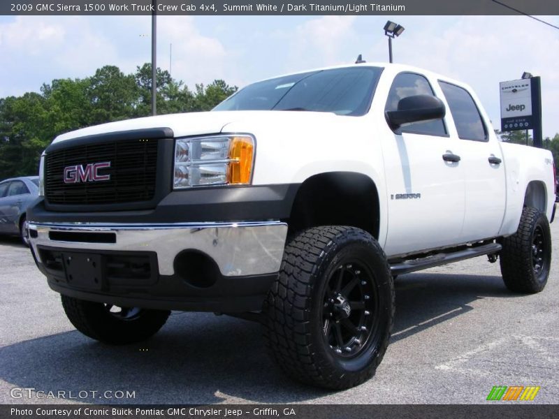Summit White / Dark Titanium/Light Titanium 2009 GMC Sierra 1500 Work Truck Crew Cab 4x4