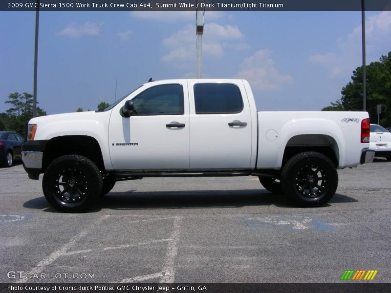 Summit White / Dark Titanium/Light Titanium 2009 GMC Sierra 1500 Work Truck Crew Cab 4x4