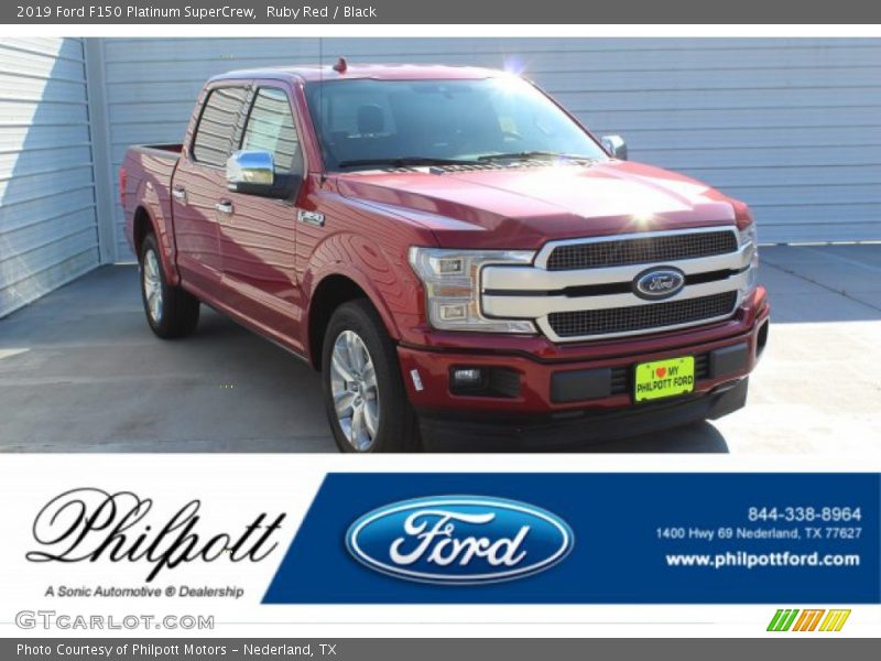 Ruby Red / Black 2019 Ford F150 Platinum SuperCrew