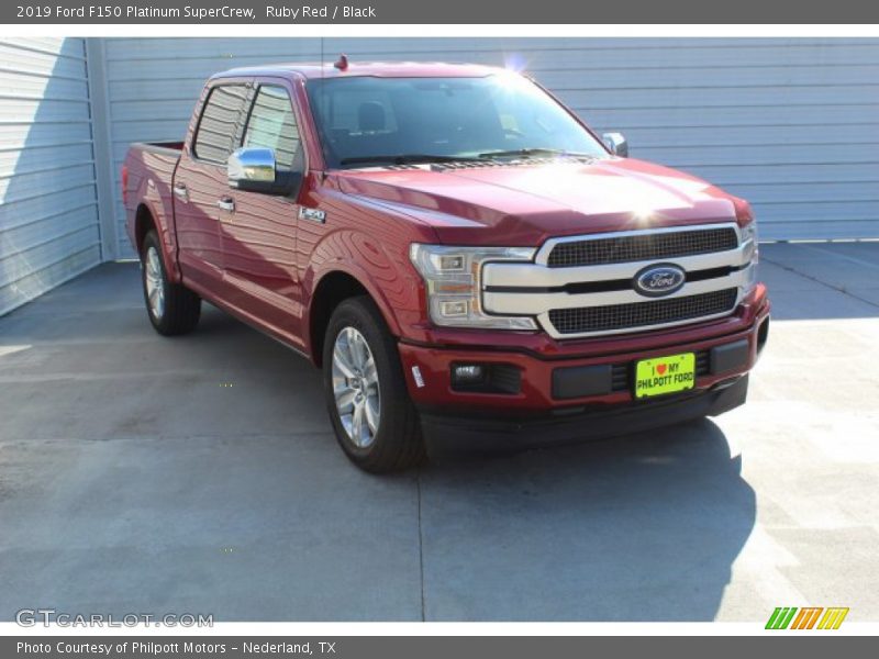Ruby Red / Black 2019 Ford F150 Platinum SuperCrew