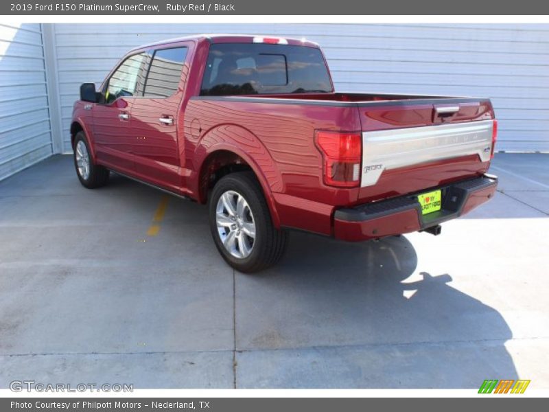 Ruby Red / Black 2019 Ford F150 Platinum SuperCrew