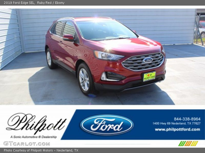 Ruby Red / Ebony 2019 Ford Edge SEL