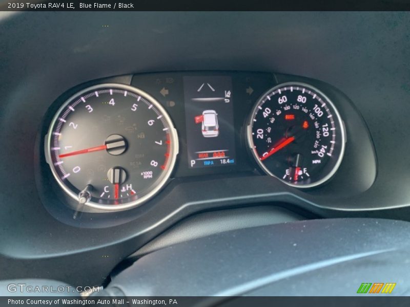 Blue Flame / Black 2019 Toyota RAV4 LE