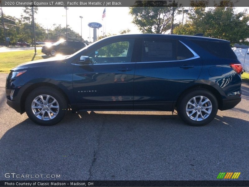 Pacific Blue Metallic / Jet Black 2020 Chevrolet Equinox LT AWD