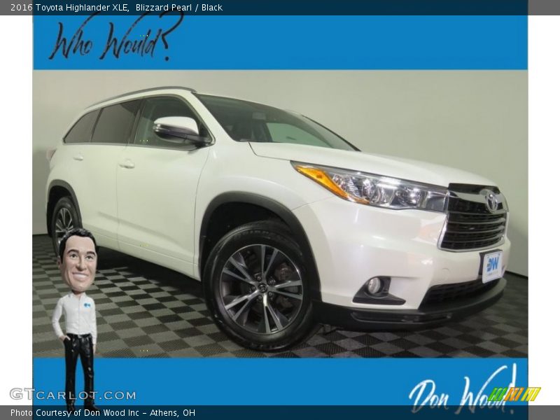 Blizzard Pearl / Black 2016 Toyota Highlander XLE