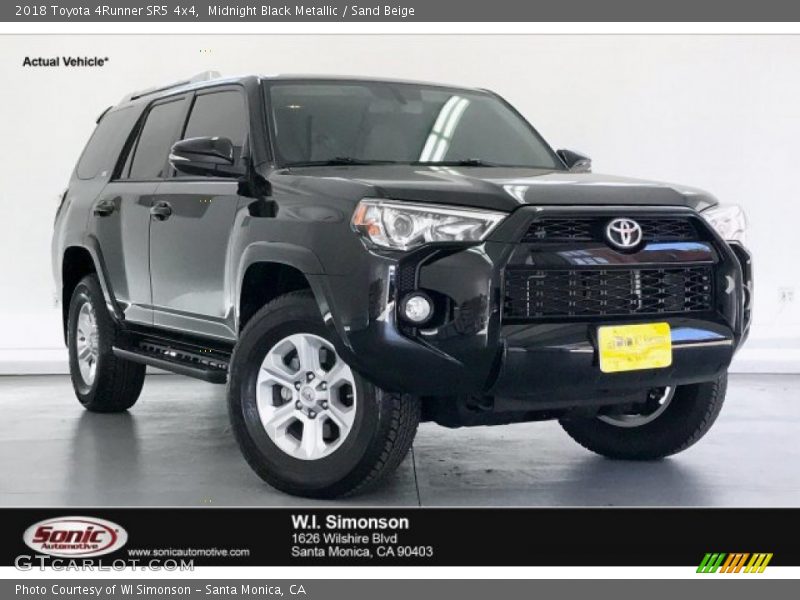 Midnight Black Metallic / Sand Beige 2018 Toyota 4Runner SR5 4x4