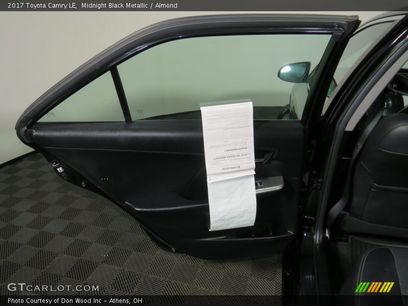Midnight Black Metallic / Almond 2017 Toyota Camry LE