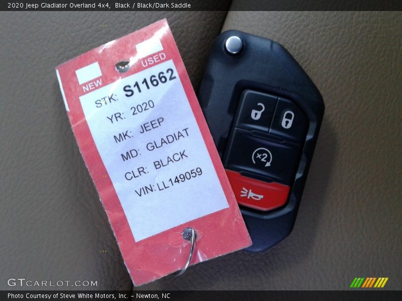 Black / Black/Dark Saddle 2020 Jeep Gladiator Overland 4x4