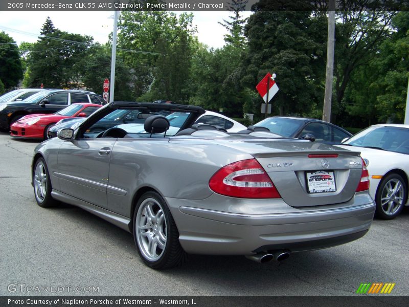 Pewter Metallic / Charcoal 2005 Mercedes-Benz CLK 55 AMG Cabriolet