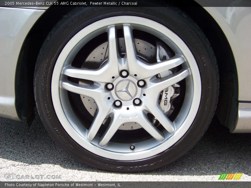 Pewter Metallic / Charcoal 2005 Mercedes-Benz CLK 55 AMG Cabriolet