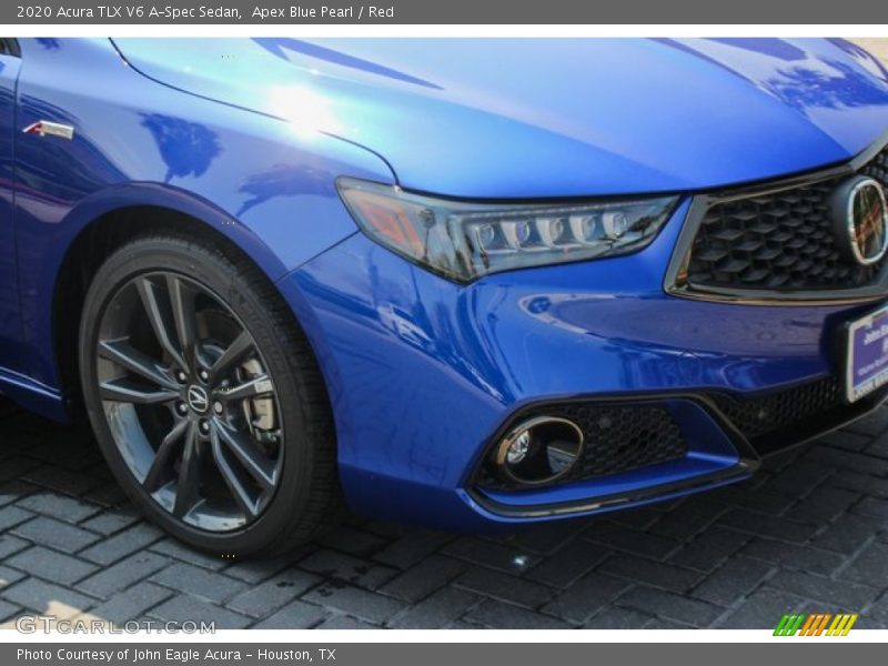Apex Blue Pearl / Red 2020 Acura TLX V6 A-Spec Sedan