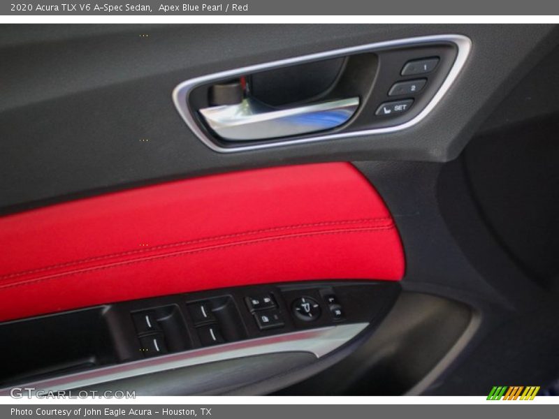 Apex Blue Pearl / Red 2020 Acura TLX V6 A-Spec Sedan
