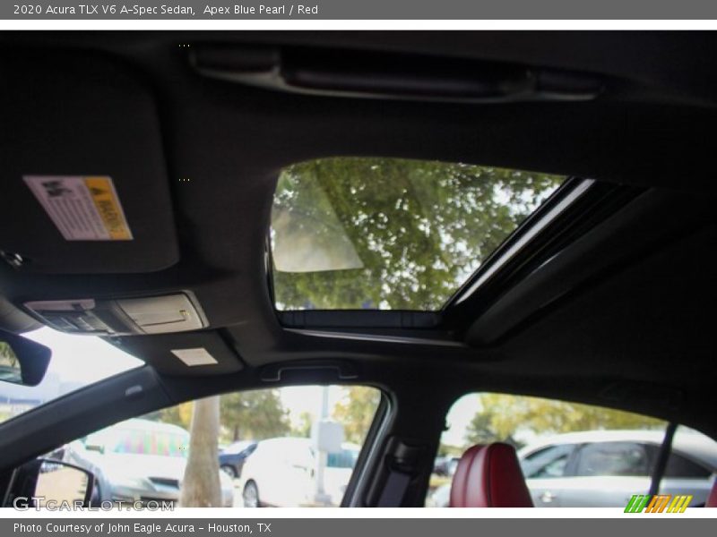 Apex Blue Pearl / Red 2020 Acura TLX V6 A-Spec Sedan