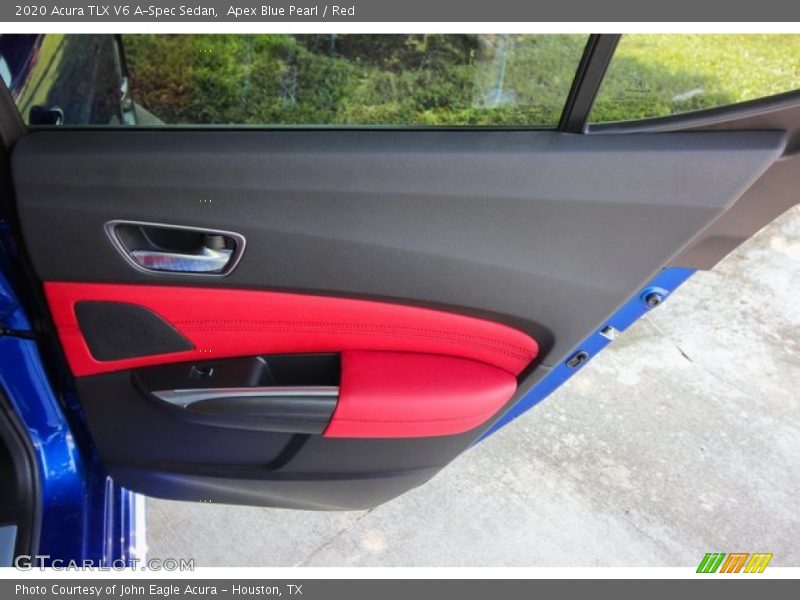 Apex Blue Pearl / Red 2020 Acura TLX V6 A-Spec Sedan