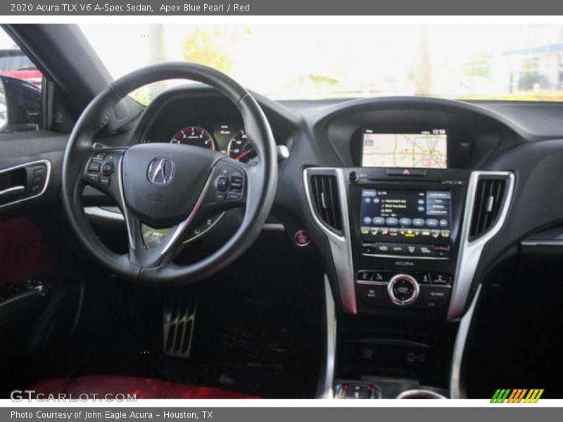 Apex Blue Pearl / Red 2020 Acura TLX V6 A-Spec Sedan