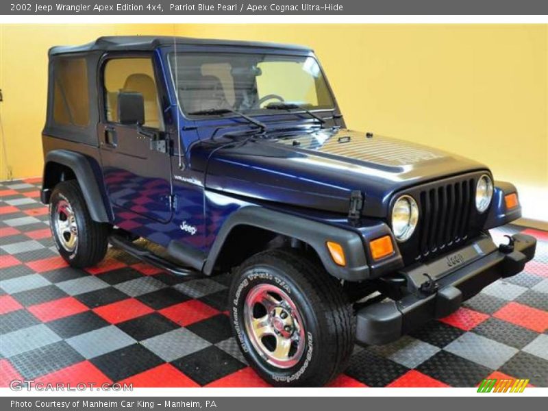 Patriot Blue Pearl / Apex Cognac Ultra-Hide 2002 Jeep Wrangler Apex Edition 4x4