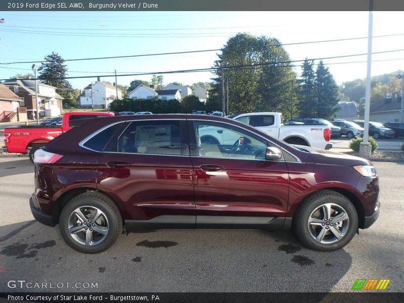 Burgundy Velvet / Dune 2019 Ford Edge SEL AWD