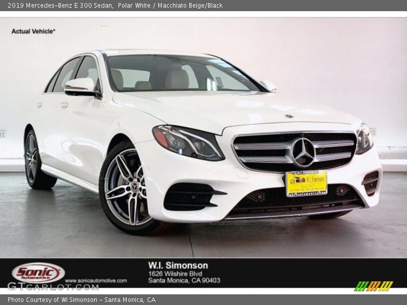 Polar White / Macchiato Beige/Black 2019 Mercedes-Benz E 300 Sedan
