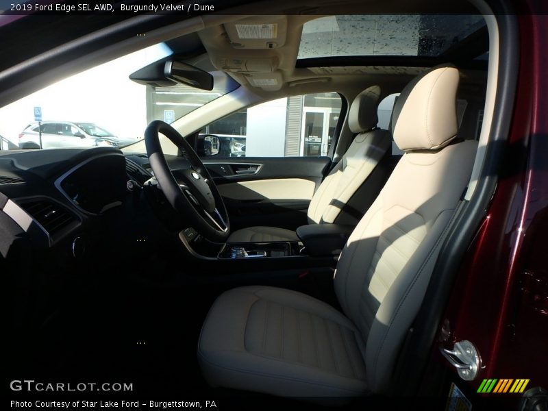 Burgundy Velvet / Dune 2019 Ford Edge SEL AWD