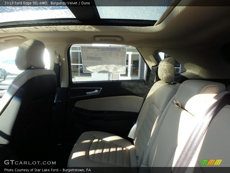 Burgundy Velvet / Dune 2019 Ford Edge SEL AWD