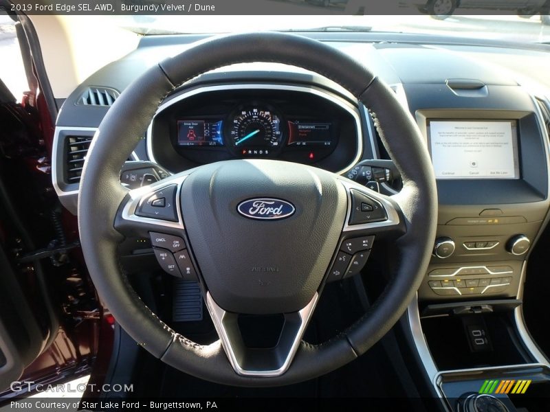 Burgundy Velvet / Dune 2019 Ford Edge SEL AWD