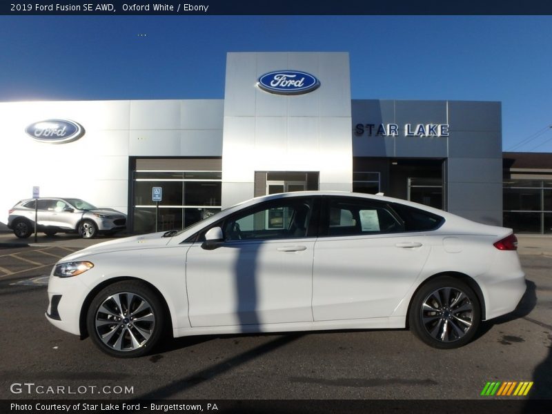 Oxford White / Ebony 2019 Ford Fusion SE AWD