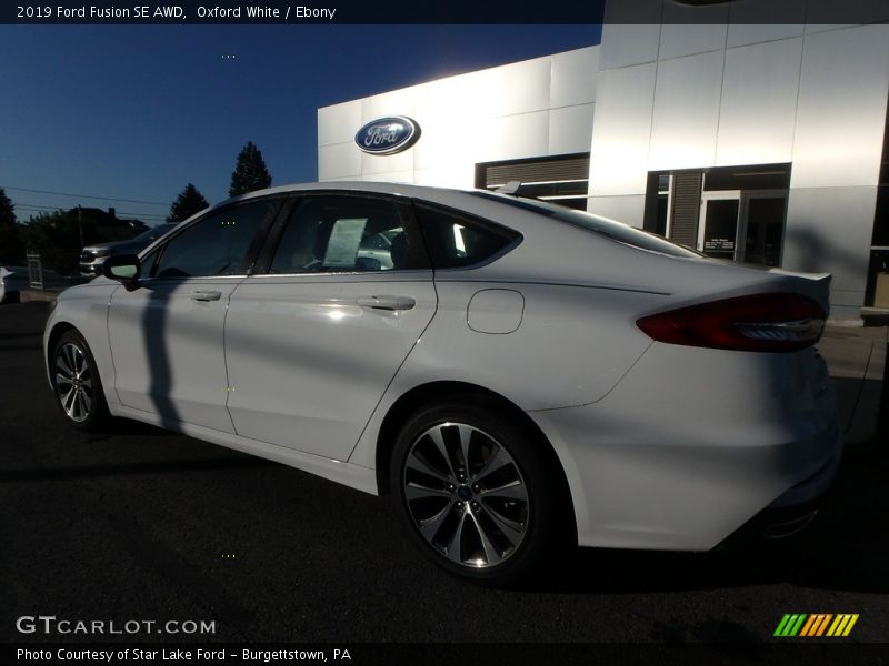 Oxford White / Ebony 2019 Ford Fusion SE AWD