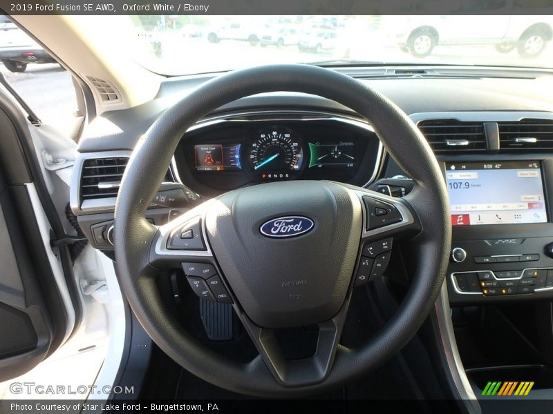 Oxford White / Ebony 2019 Ford Fusion SE AWD