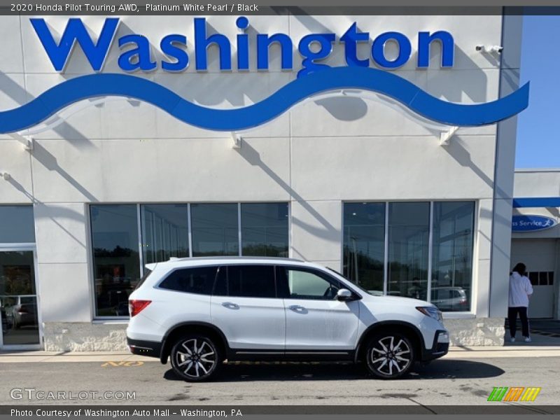 Platinum White Pearl / Black 2020 Honda Pilot Touring AWD