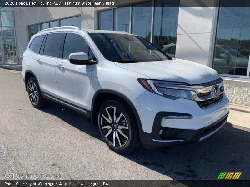 Platinum White Pearl / Black 2020 Honda Pilot Touring AWD