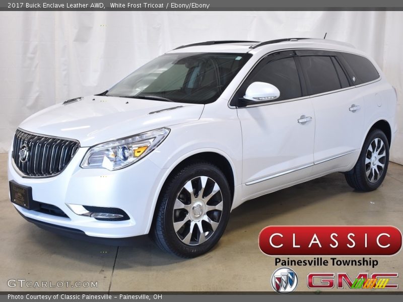 White Frost Tricoat / Ebony/Ebony 2017 Buick Enclave Leather AWD