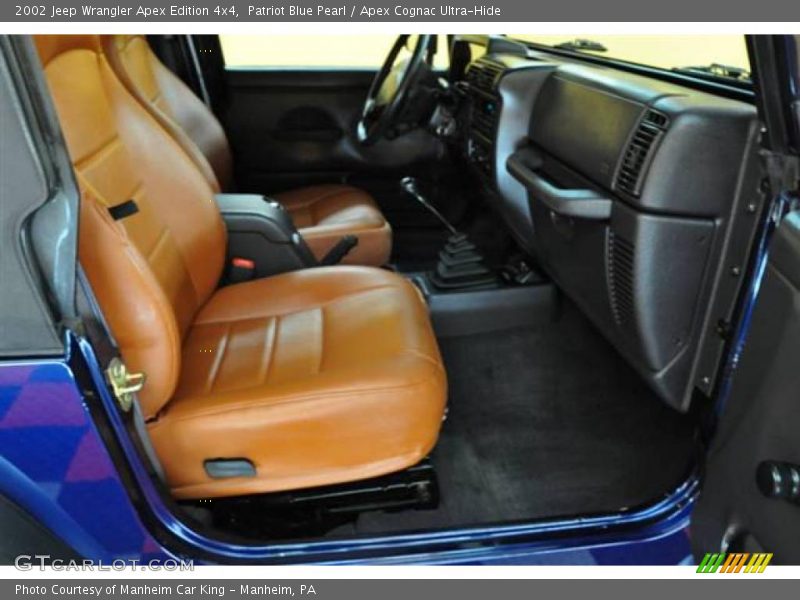 Patriot Blue Pearl / Apex Cognac Ultra-Hide 2002 Jeep Wrangler Apex Edition 4x4