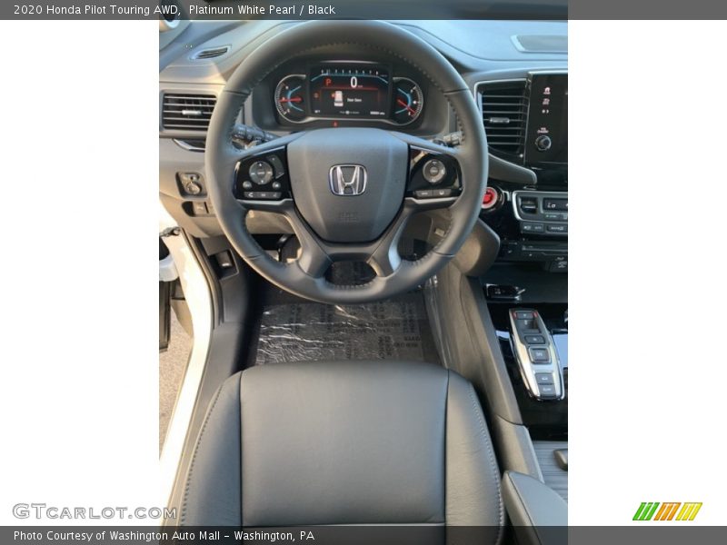 Platinum White Pearl / Black 2020 Honda Pilot Touring AWD