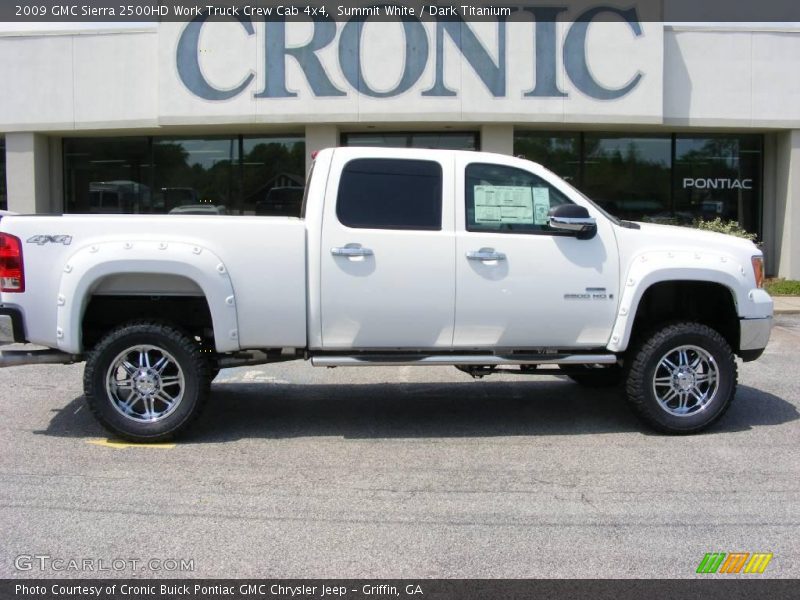 Summit White / Dark Titanium 2009 GMC Sierra 2500HD Work Truck Crew Cab 4x4