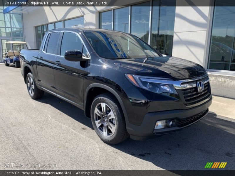 Crystal Black Pearl / Black 2019 Honda Ridgeline RTL AWD