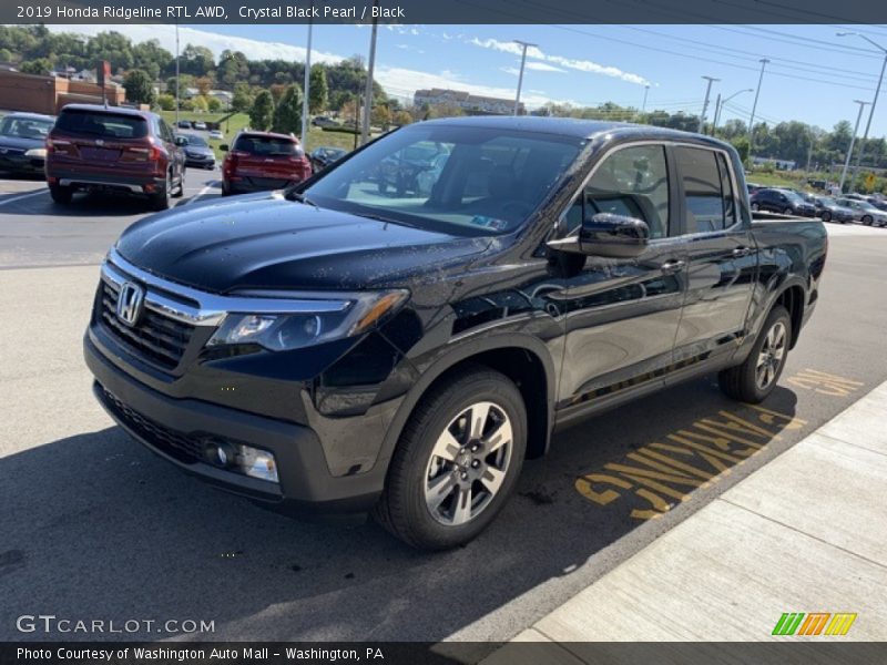 Crystal Black Pearl / Black 2019 Honda Ridgeline RTL AWD