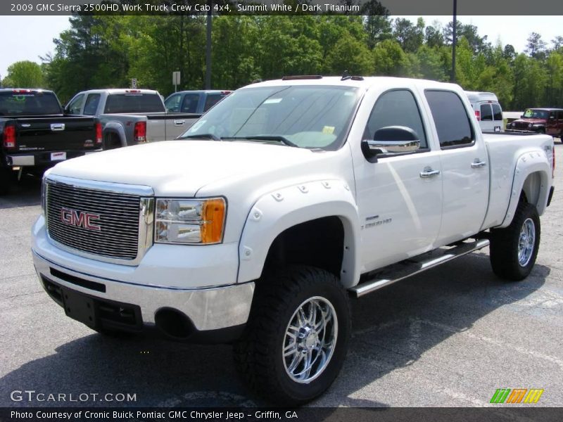 Summit White / Dark Titanium 2009 GMC Sierra 2500HD Work Truck Crew Cab 4x4