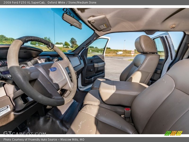 Oxford White / Stone/Medium Stone 2009 Ford F150 XL SuperCab