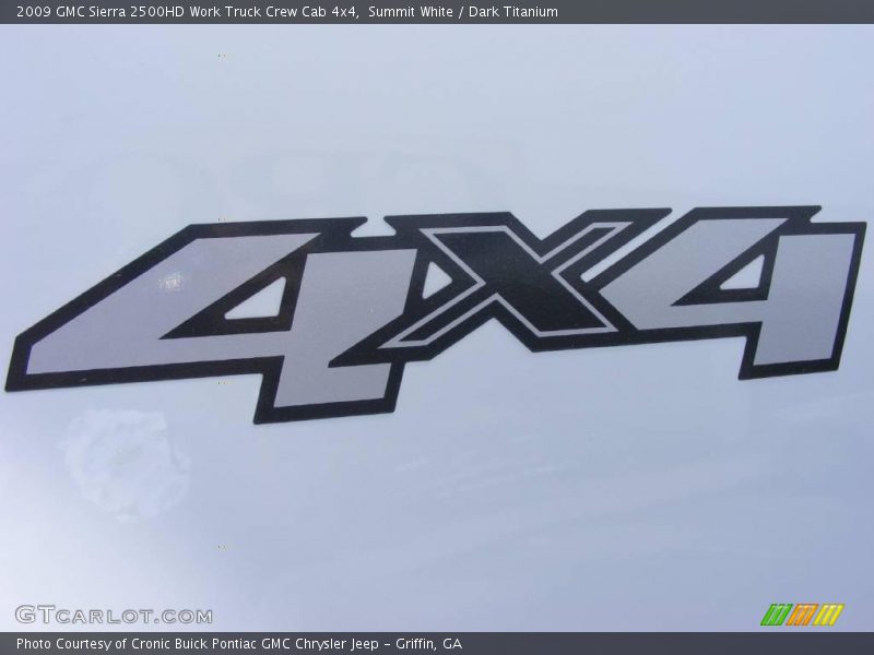 Summit White / Dark Titanium 2009 GMC Sierra 2500HD Work Truck Crew Cab 4x4