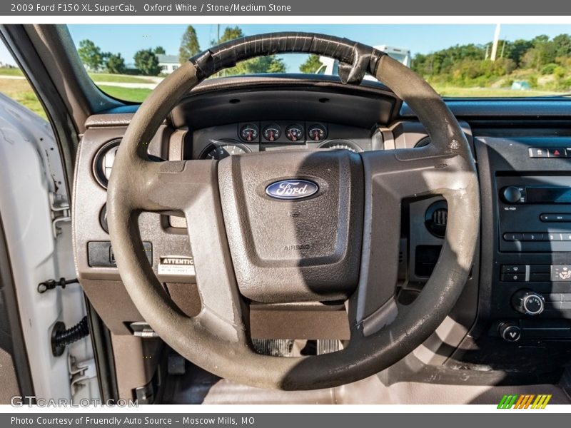 Oxford White / Stone/Medium Stone 2009 Ford F150 XL SuperCab