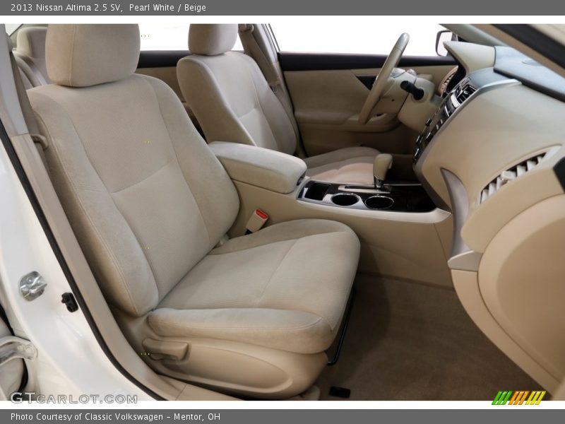 Pearl White / Beige 2013 Nissan Altima 2.5 SV