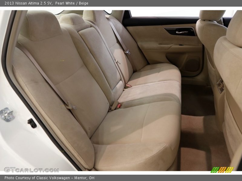 Pearl White / Beige 2013 Nissan Altima 2.5 SV
