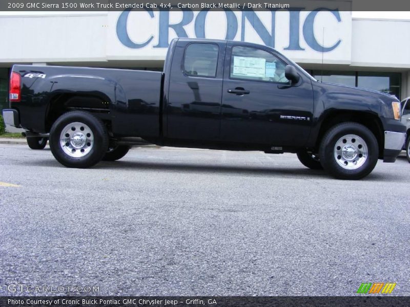 Carbon Black Metallic / Dark Titanium 2009 GMC Sierra 1500 Work Truck Extended Cab 4x4
