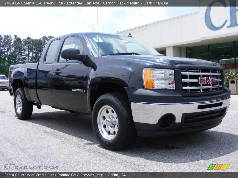 Carbon Black Metallic / Dark Titanium 2009 GMC Sierra 1500 Work Truck Extended Cab 4x4
